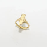 Engravable Column Signet Ring