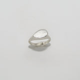 Engravable Pear Signet Ring