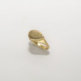 Engravable Pear Signet Ring