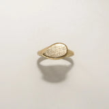 Engravable Pear Signet Ring