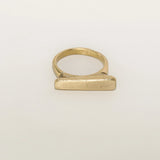 Engravable Row Signet Ring
