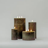 Charcoal Flameless Pillar Candle