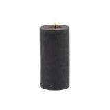 Charcoal Flameless Pillar Candle