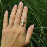 Engravable Column Signet Ring
