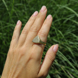 Engravable Trillion Signet Ring