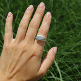Engravable Pear Signet Ring