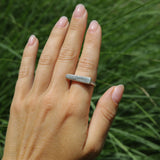 Engravable Row Signet Ring