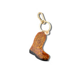 Hand-Painted Cowboy Boot Bag Charm & Keychain | Eco-Friendly