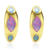 Caribbean Opal Hoops