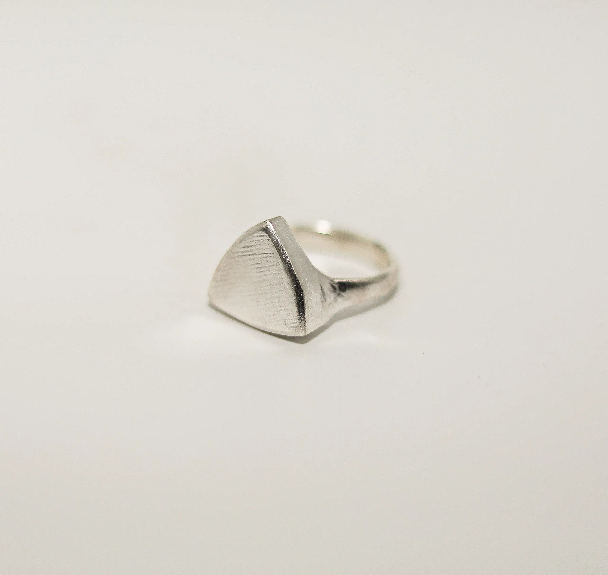 Engravable Trillion Signet Ring