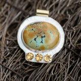 Turquoise & Citrine Pendant Charm