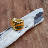Vintage: 14K Gold-Plated Resin Ring