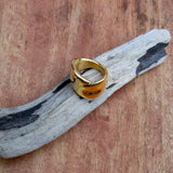 Vintage: 14K Gold-Plated Resin Ring