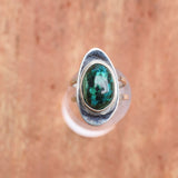 Vintage: Adjustable Malachite Ring