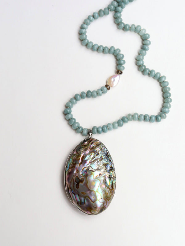 Abalone Anchor Necklace