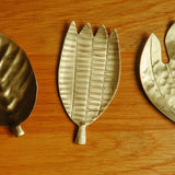 Indaba Trading: Palm Leaf Brass Trinket Dish
