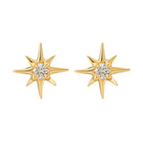 La Kaiser: 14kt Gold Mini Diamond Star Studs
