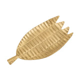 Indaba Trading: Palm Leaf Brass Trinket Dish
