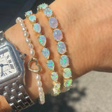 La Kaiser Eternal Blue Opal Tennis Bracelet