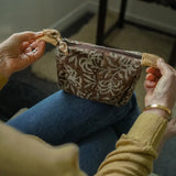 Indaba Trading: Saffron Block Print Pouch