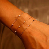 La Kaiser: 14kt Gold Disc Shimmer Bracelet