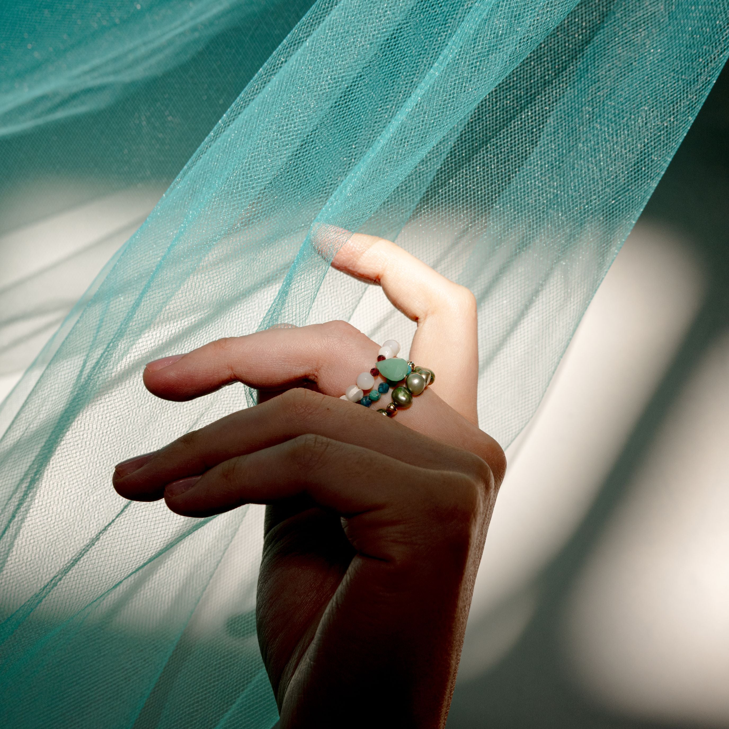 One-of-a-Kind Mystery Gemstone Stretch Ring