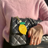 Hand-Painted Lemon Bag Charm + Keychain