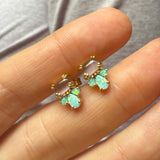 Cats Eye Moonstone & Opal Empress Studs