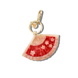 Hand-Painted Blossom Fan Bag Charm + Keychain