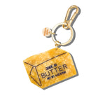 Hand-Painted Butter Bag Charm + Keycharm | Eco-Friendly