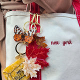Hand-Painted Butter Bag Charm + Keycharm | Eco-Friendly