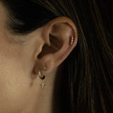 Crescent Diamond Earring