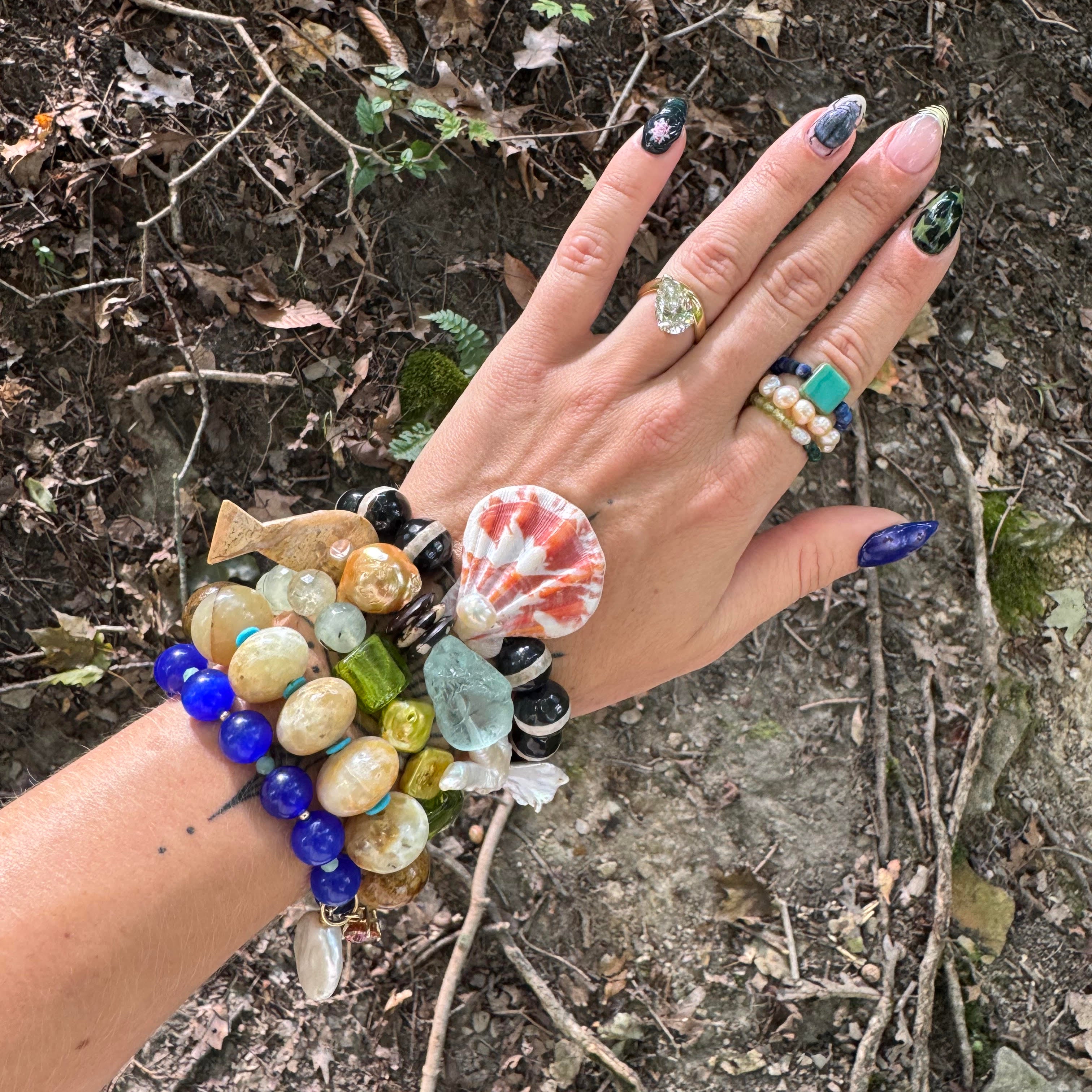 One-of-a-Kind Mystery Gemstone Stretch Ring
